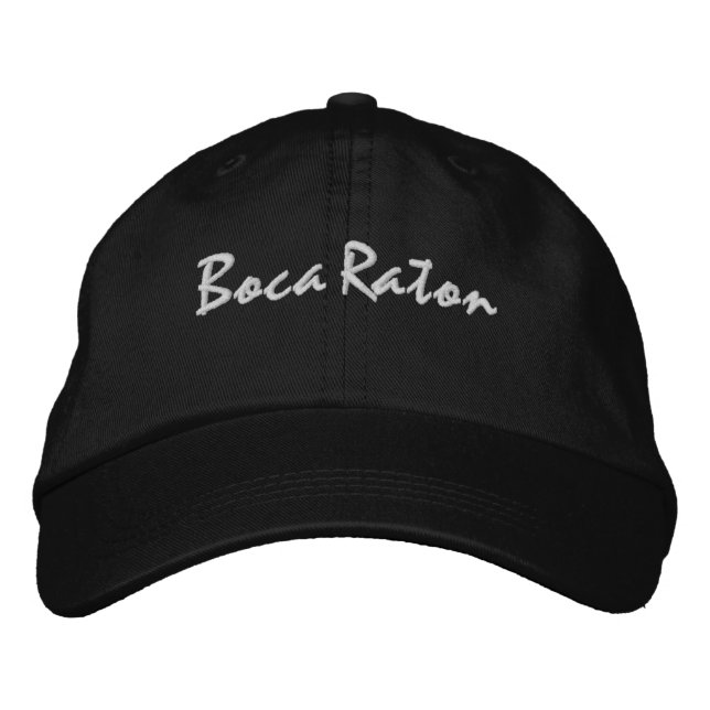 Boca Raton Florida bestickt Baseballhut Bestickte Baseballkappe (Vorderseite)