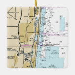 Boca Raton Florida Chart Keramikornament<br><div class="desc">Boca Raton Weihnachtsschmuck mit NOAA nautischen Diagramm gemacht.</div>