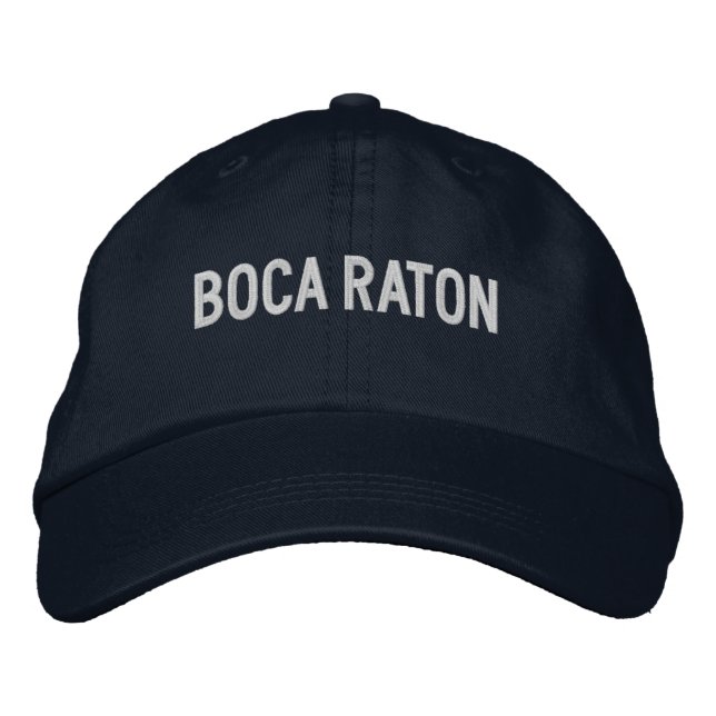 Boca Raton Florida Embroidered Baseball Hat Bestickte Baseballkappe (Vorderseite)