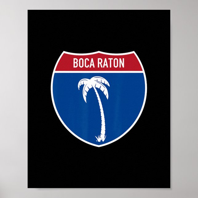 Boca Raton Florida Fl Interstate Highway Urlaub  Poster (Vorne)