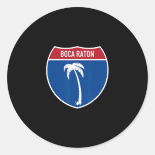 Boca Raton Florida Fl Interstate Highway Urlaub Runder Aufkleber