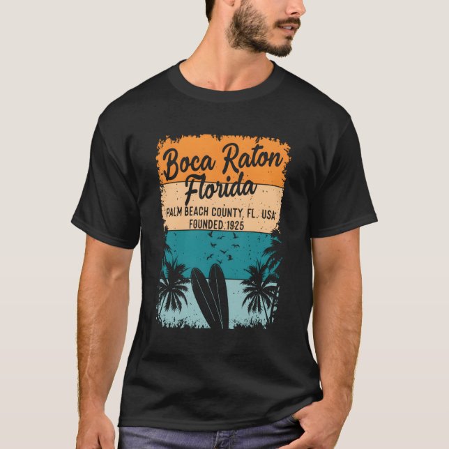 Boca Raton Florida Fl und T-Shirt (Vorderseite)