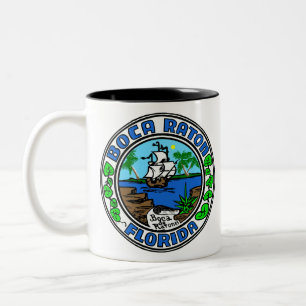 Boca Raton Florida Zweifarbige Tasse