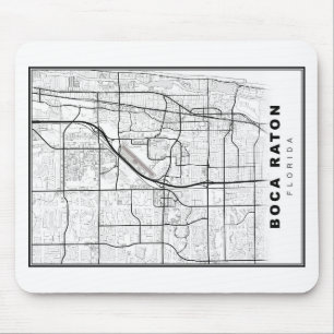 Boca Raton Map Mousepad