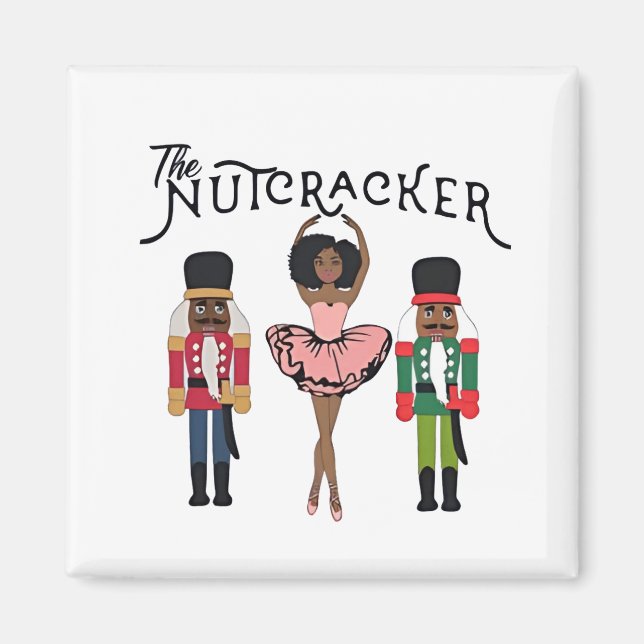 Boca Raton Schwarzer Nussknacker Lustiger Weihnach Magnet (Vorne)