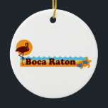 Boca Raton - Strand-Entwurf Keramik Ornament<br><div class="desc">Boca Raton - Strand-Entwurf.</div>