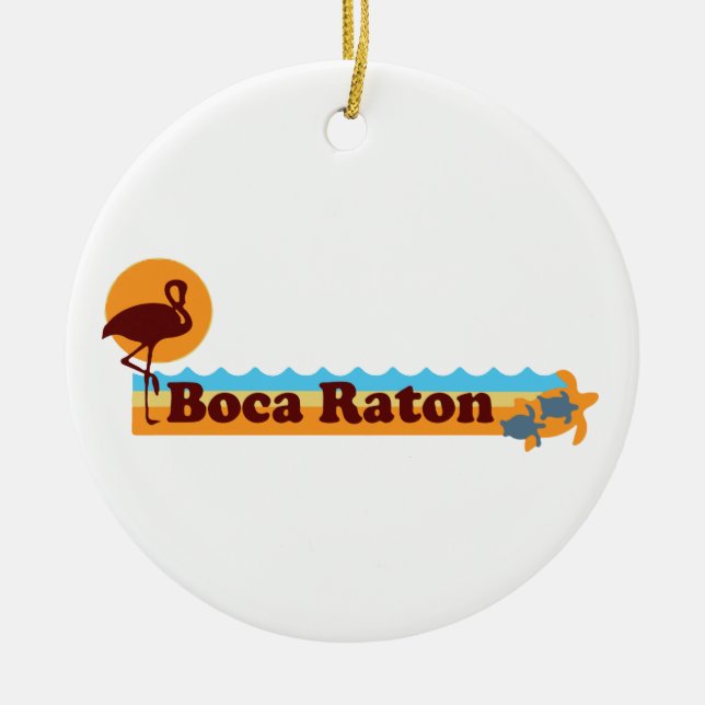 Boca Raton - Strand-Entwurf Keramik Ornament (Vorne)