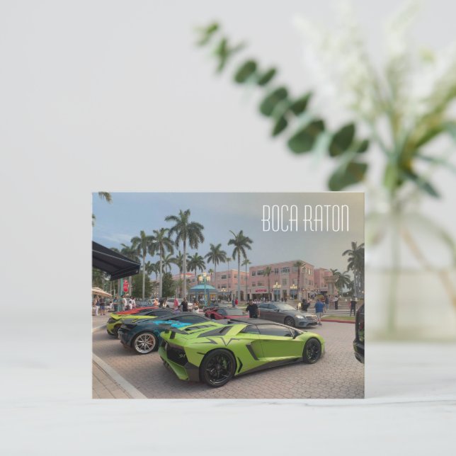 Boca Raton Supercars Postcard Postkarte (Stehend Vorderseite)