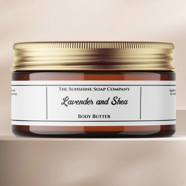 Bocal Cosmétique blanc étiquette 1 x 7,25 (Créateur téléchargé)