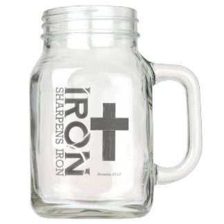 Bocal Mason Iron Sharpens Fer - Mason Jar