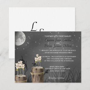 Bocal Mason lucioles tableau noir, faire-part de m