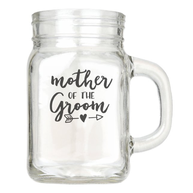 Bocal Mason Mère de la Coupe Mason Jar Groom (Devant)
