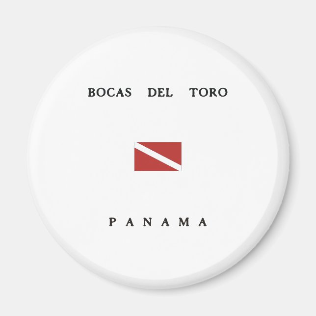 Bocas del Toro Panama Scuba Dive Flag Magnet (Vorne)