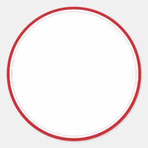 Bocaux à épices rouge bordé blanc rond autocollant