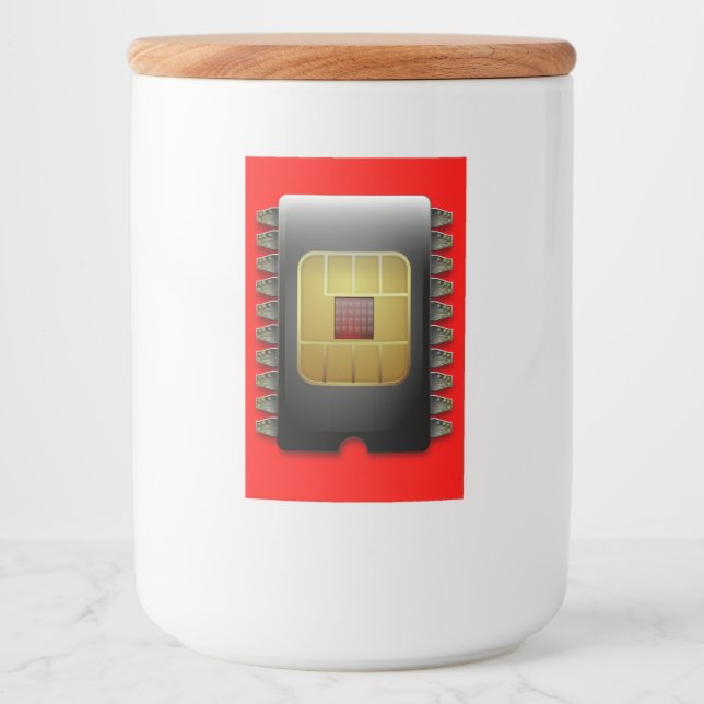 Bocaux Étiquette de conteneur de nourriture pour chips (Devant)