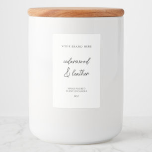 Bocaux Étiquette de produit minimal moderne pour bougie