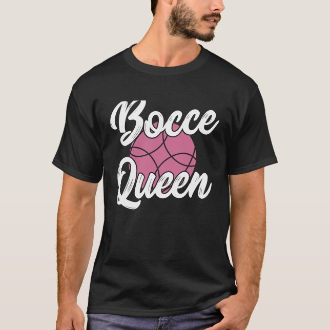 Bocca Playing Experte Bocca Bocca Ball Bocce Quee T-Shirt (Vorderseite)