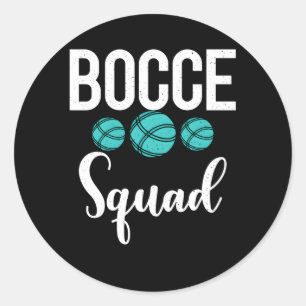 Bocce Ball Bocce Squad Runder Aufkleber
