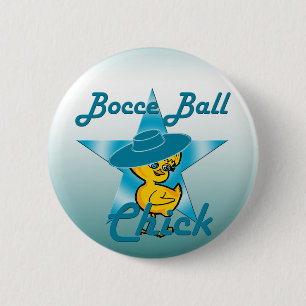 Bocce Ball Chick #7 Button