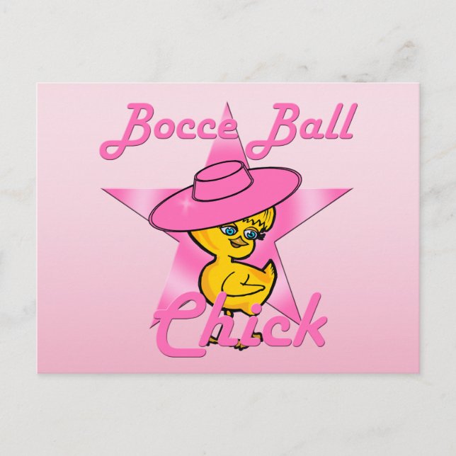 Bocce Ball Chick #8 Postkarte (Vorderseite)