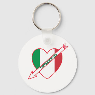 Bocce Ball-Italien-Flagge Schlüsselanhänger