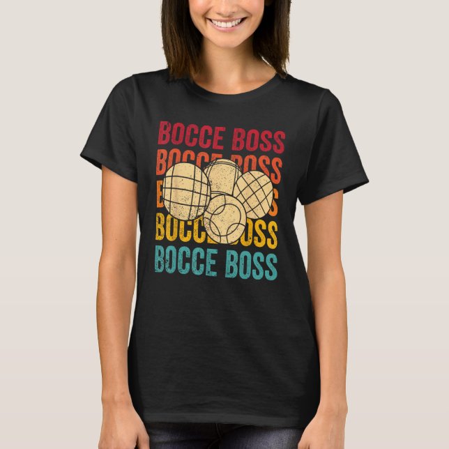 Bocce Ball Retro Bocce Chef T-Shirt (Vorderseite)