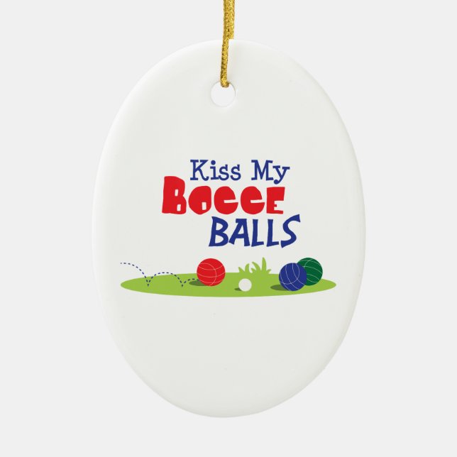 Bocce Ball-Spiel Keramik Ornament (Vorne)