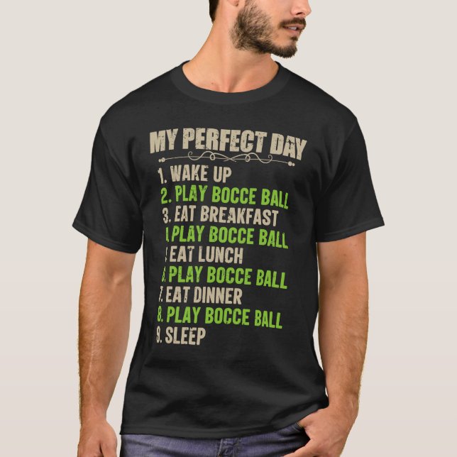Bocce-Ball-Spieler für Petanque-Spiel  4 T-Shirt (Vorderseite)