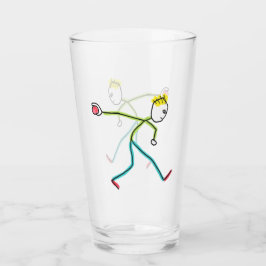 Bocce Ball Stickman Glas