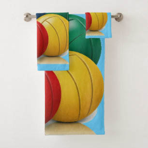 Bocce Ball Team Player Badhandtuch Set