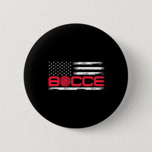 Bocce Byll Amerikanische USA-Flagge Bocci-Spieler Button