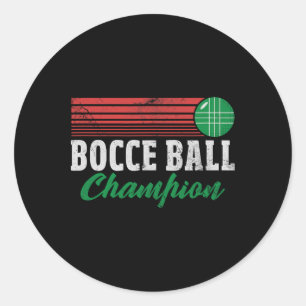 Bocce-Byll-Champion-Italienischer-Bocci-Spieler-Ch Runder Aufkleber