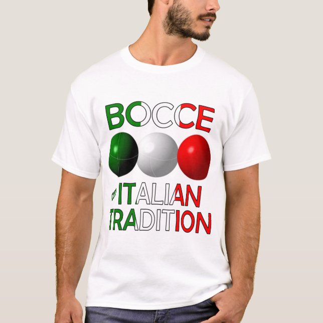 Bocce ein italienischer T - Shirt (Vorderseite)