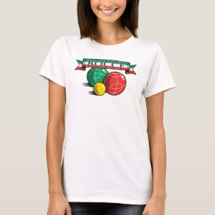 Bocce in der Fahne T-Shirt