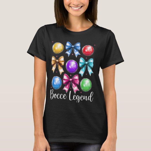 Bocce Legend Bocce Ball Mama Mütter Da T-Shirt (Vorderseite)