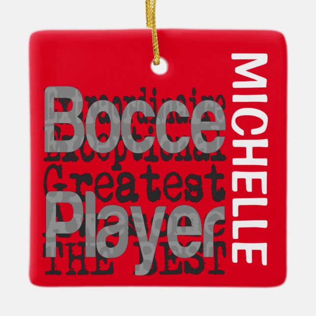 Bocce Player Extraordinaire CUSTOM Keramikornament (Vorderseite)