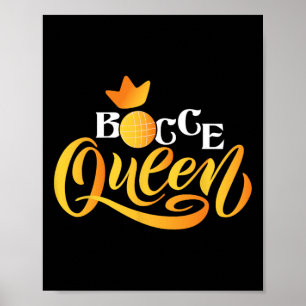 Bocce Queen - Rasenbowling-Spiel Boule Byll Spiel Poster