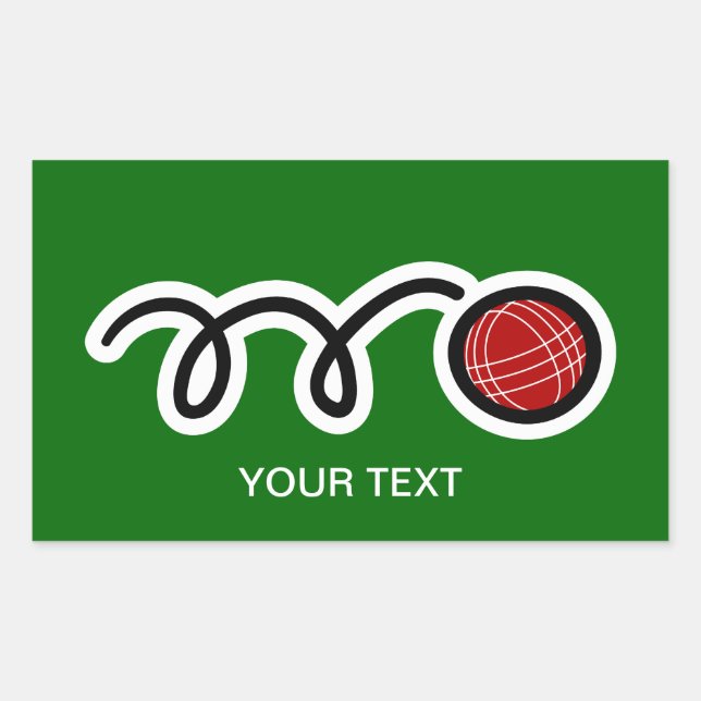 Bocce Rechteckiger Aufkleber (Vorderseite)