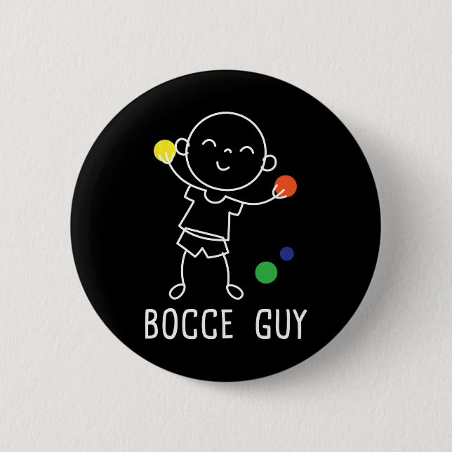 Bocce-Typ - Rasenbowling Byll Game Enthusiast Boul Button (Vorderseite)