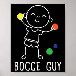 Bocce-Typ - Rasenbowling Byll Game Enthusiast Boul Poster