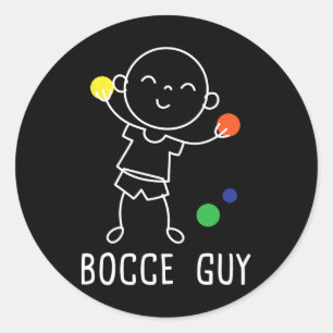 Bocce-Typ - Rasenbowling Byll Game Enthusiast Boul Runder Aufkleber