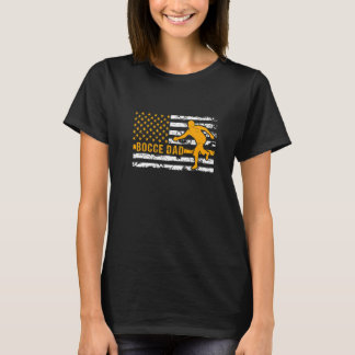 Bocce Vater USA Flag Bocce Players für Sport Bocc T-Shirt