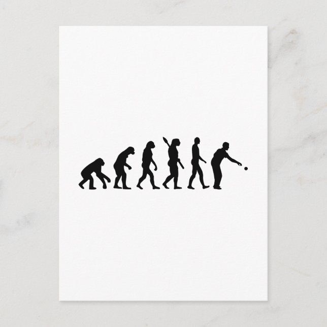 Boccia-Boule-Evolution Postkarte (Vorderseite)