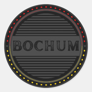 Bochum City Pride Emblem – Deutsche Identität Runder Aufkleber