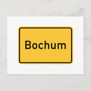 Bochum, Deutschland Road Sign Postkarte
