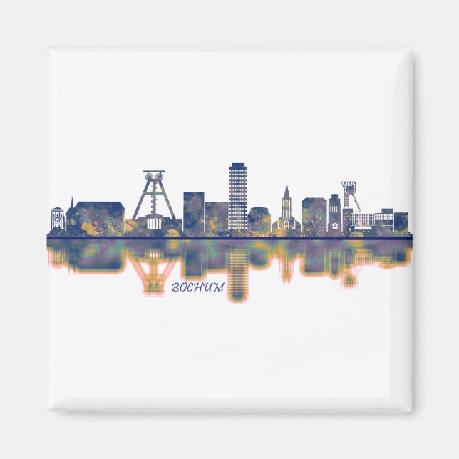 Bochum Skyline Magnet (Vorne)