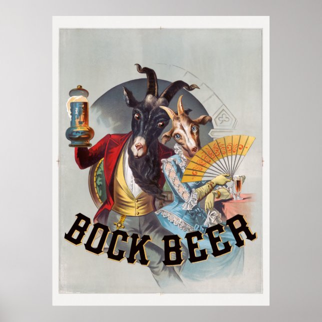 Bock Beer USA Vintage Poster 1883 (Vorne)