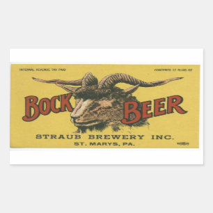 Bock-Bier-Aufkleber Rechteckiger Aufkleber