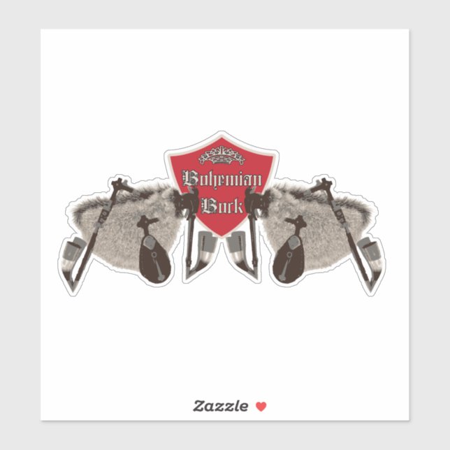 Bock bohemian - Bagpipe aus Tschechien Aufkleber (Blatt)