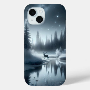Bock in einem Winterfluss bei Nacht Case-Mate iPhone Hülle